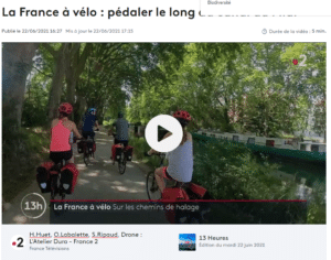 reportage france 2 canal du midi à vélo Le Petit Cyclo